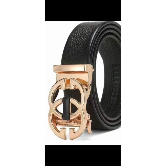 NWOT gold buckle black belt. - Picture 4 of 7